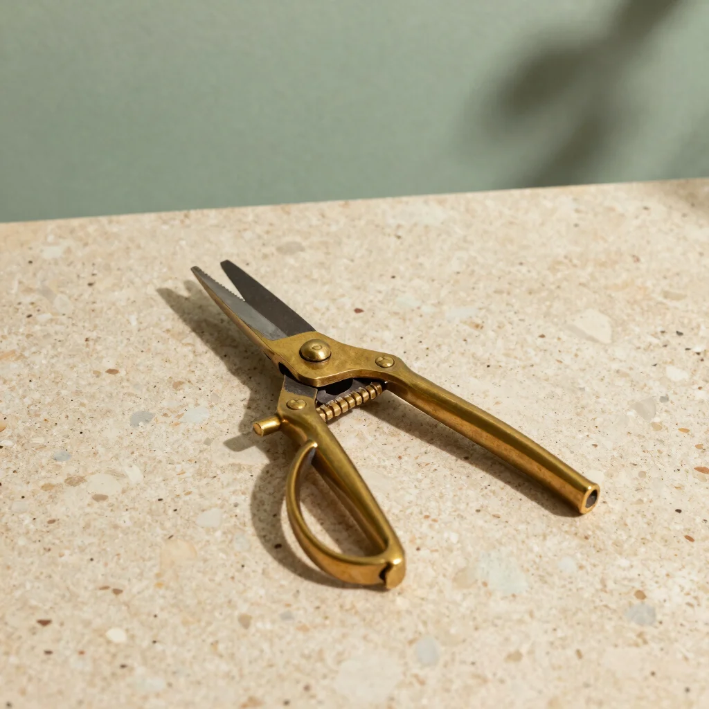 Artisanal Brass Floral Shears